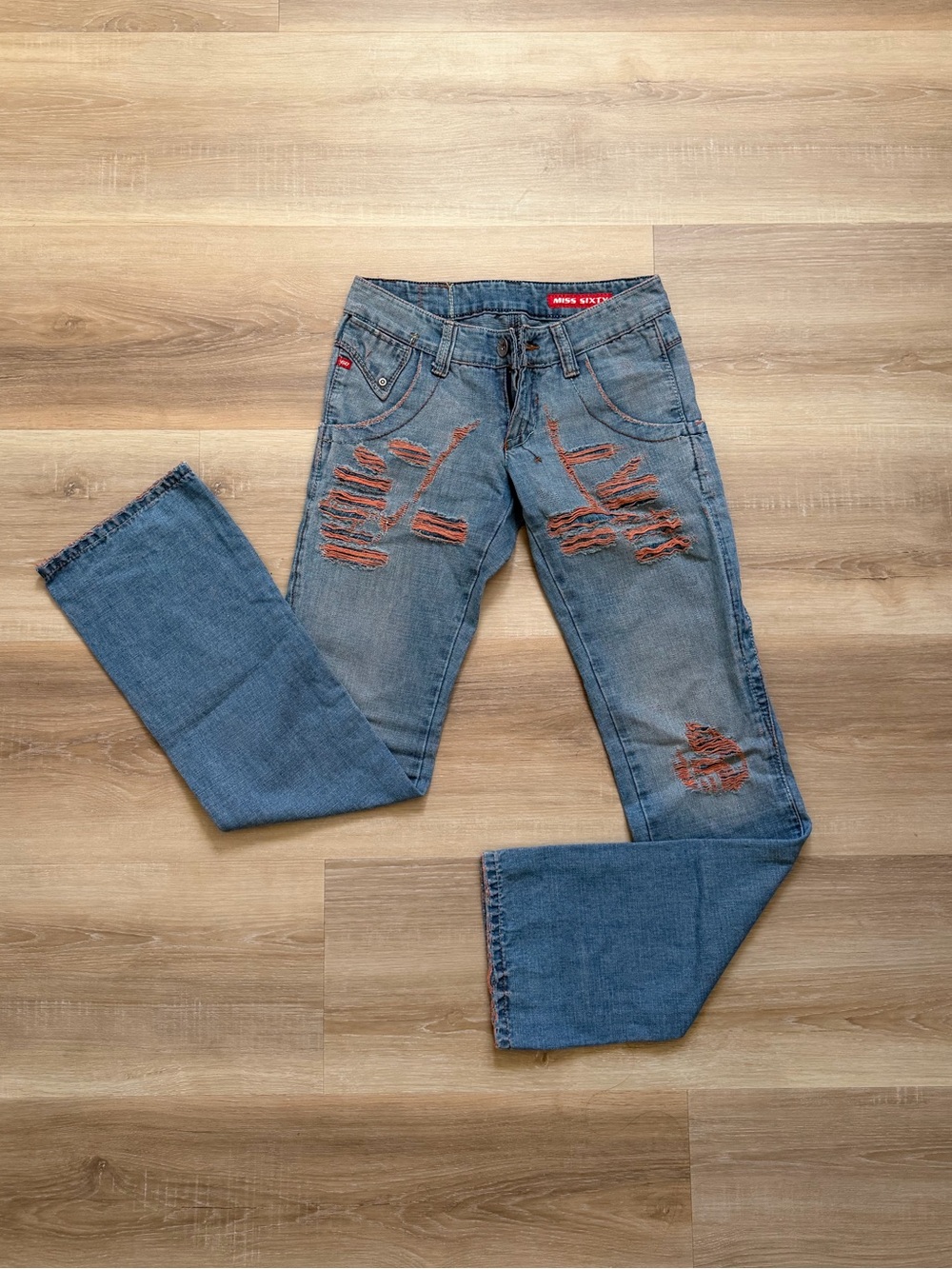 Miss Sixty Blue Denim Jeans with Red Logo Tag
